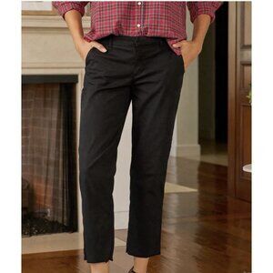 Frank & Eileen Wicklow Italian Chino Black Pants Crop Raw Hem Size 6